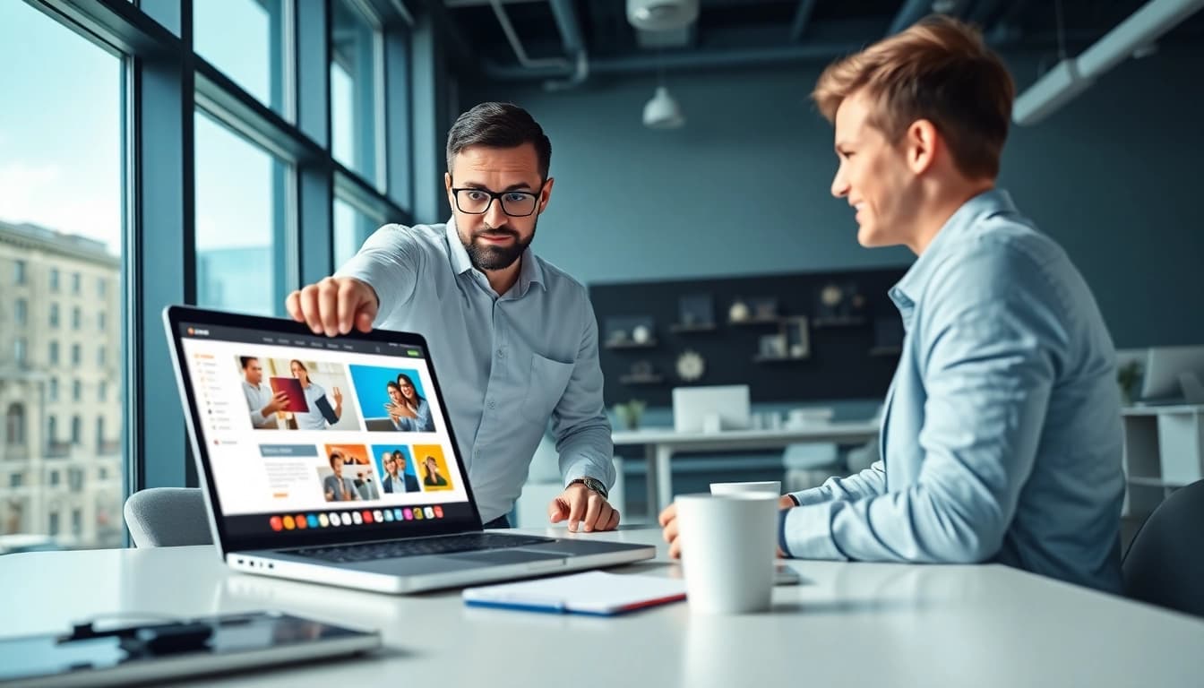 Designing a web page illustrating Web Design Hereford services for clients