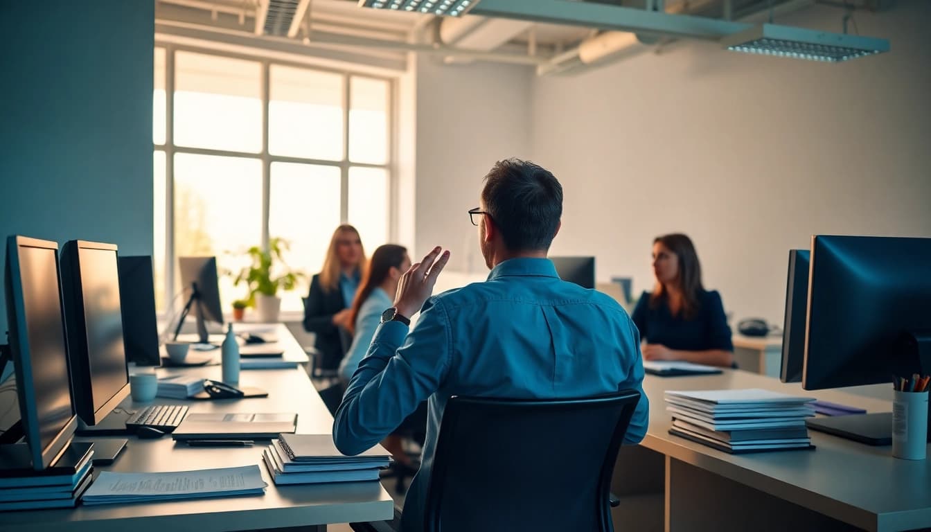 Effective debt collection uk strategies showcased in a modern office setting with professionals working.