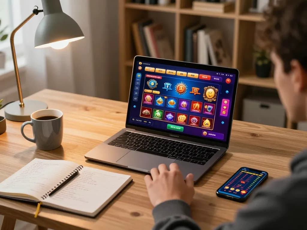 Player engaging with top quality widgets in an online casino game setup showcasing strategic betting.