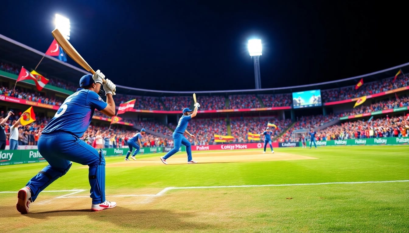 Capture the excitement of who will win today ipl match prediction with players in action at a cricket match.