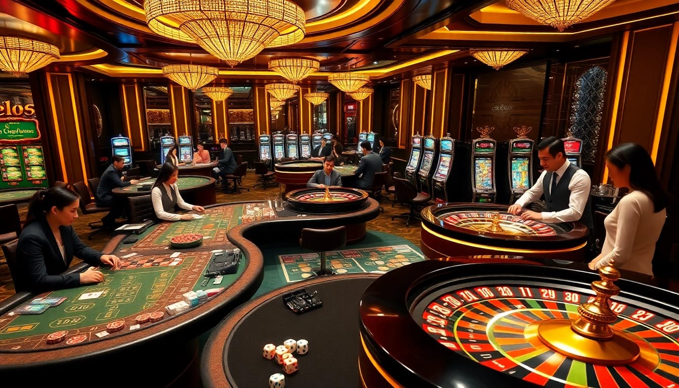 Experience the thrill of winning at Trang chủ ok365 with vibrant casino tables and exciting players.