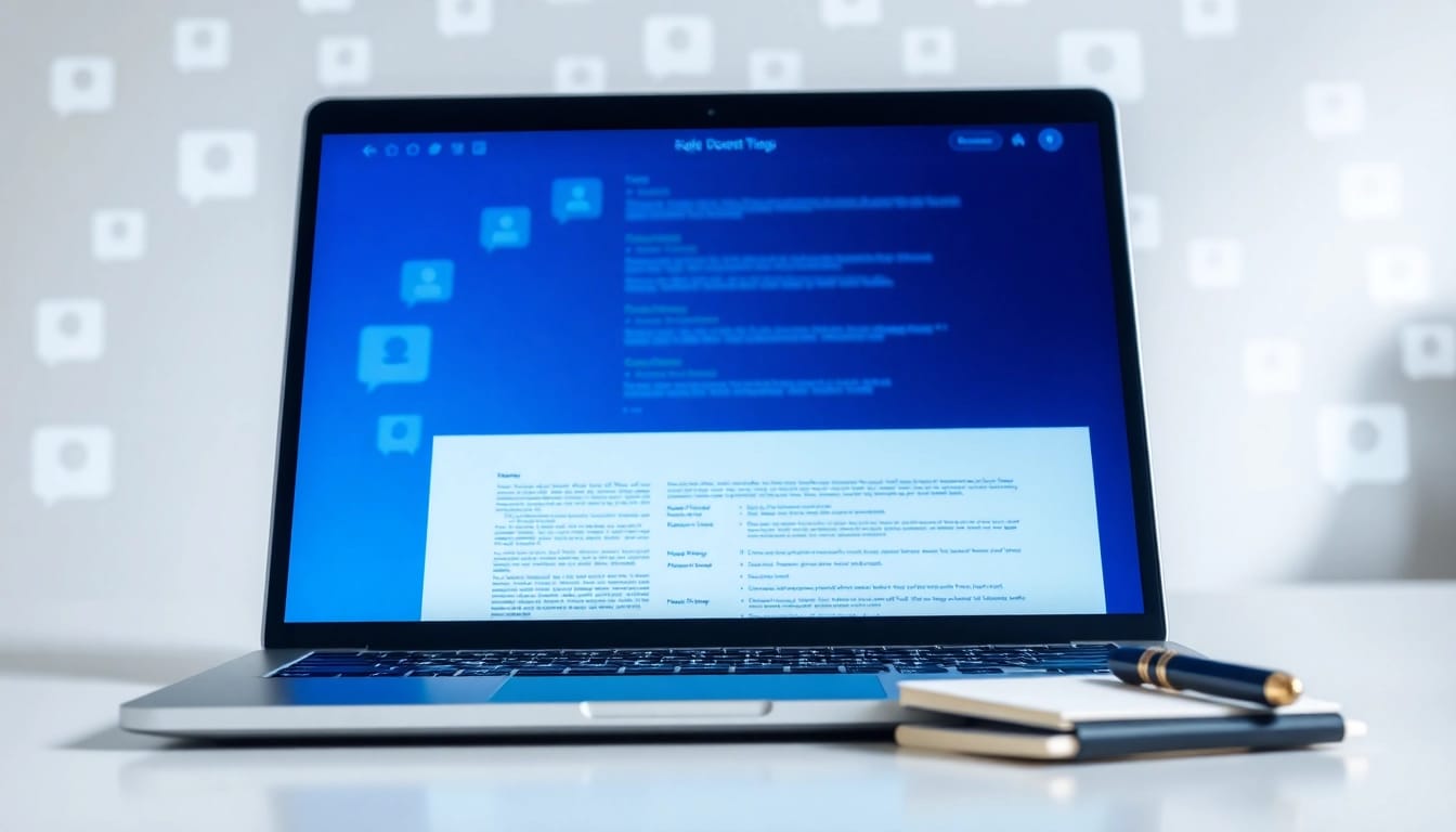 Convert WhatsApp chats to PDF with https://chattopdf.app, showcasing a professional digital workspace.
