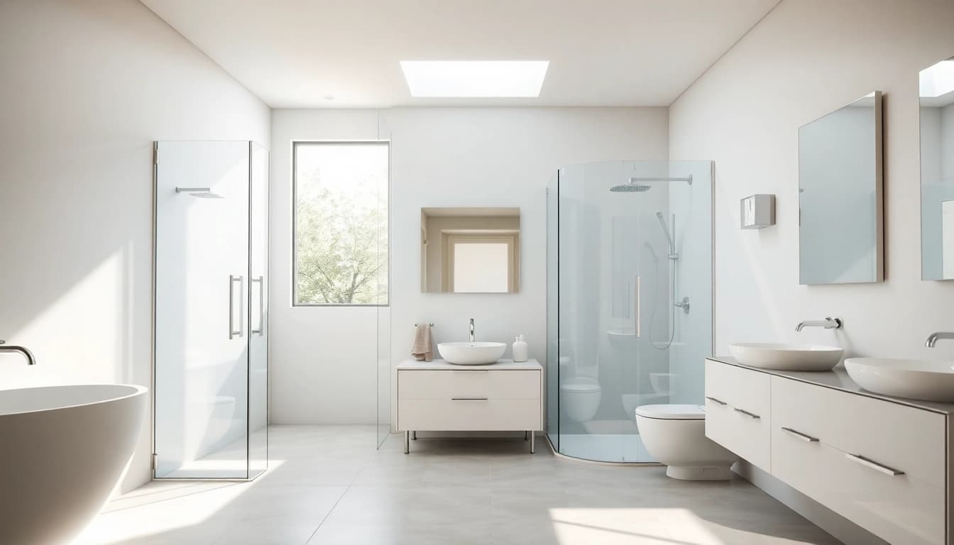 Entdecken Sie hochwertige Badezimmerlösungen von sonni sanitär GmbH mit eleganten Duschabtrennungen.