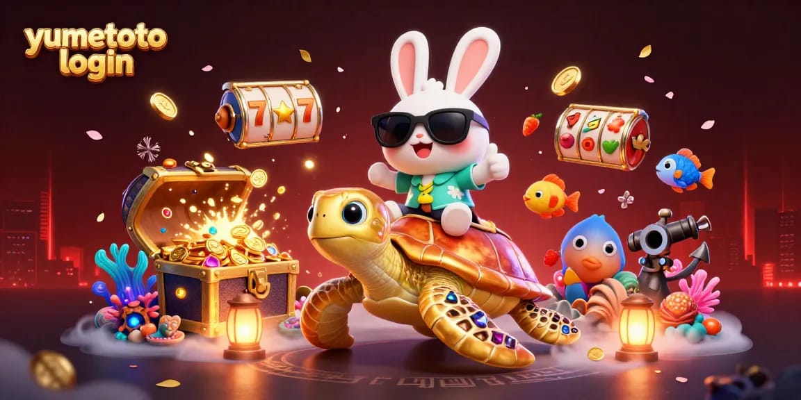 Login yumetoto dengan warna cerah saat bermain slot dalam ilustrasi 3D menarik dan penuh detail.