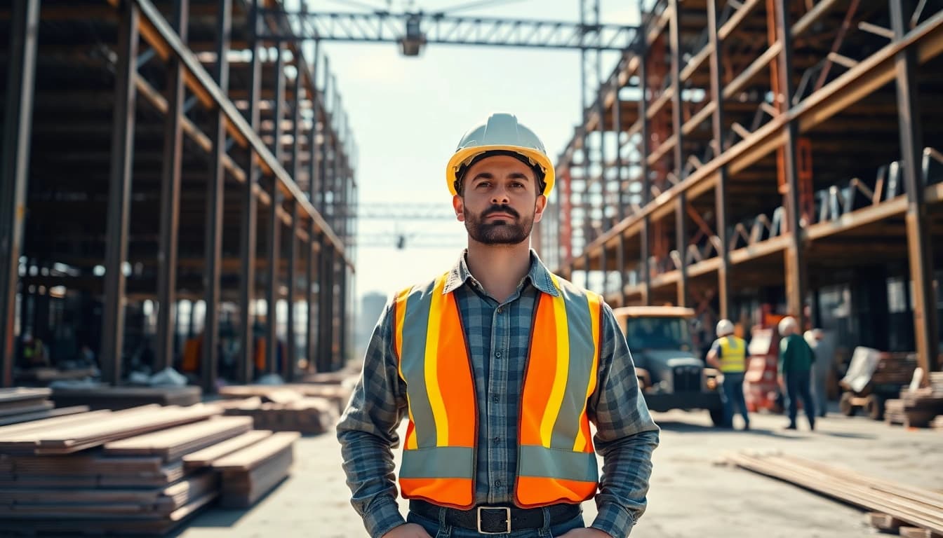 Manhattan Commercial General Contractor overseeing construction site, demonstrating leadership and safety.