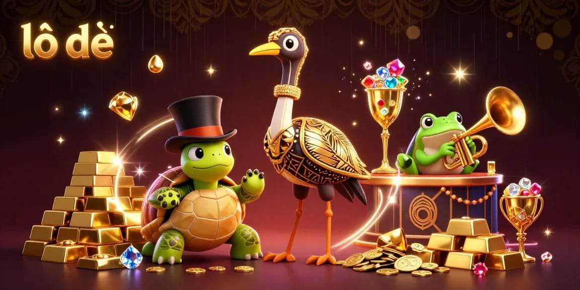 Engage with the vibrant lô đề world through whimsical characters and dynamic treasures at a speakeasy.