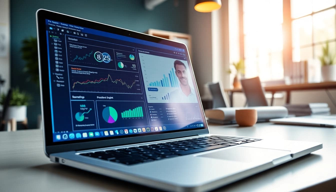 Explore the features of a sales navigator scraper interface in a professional office setting.