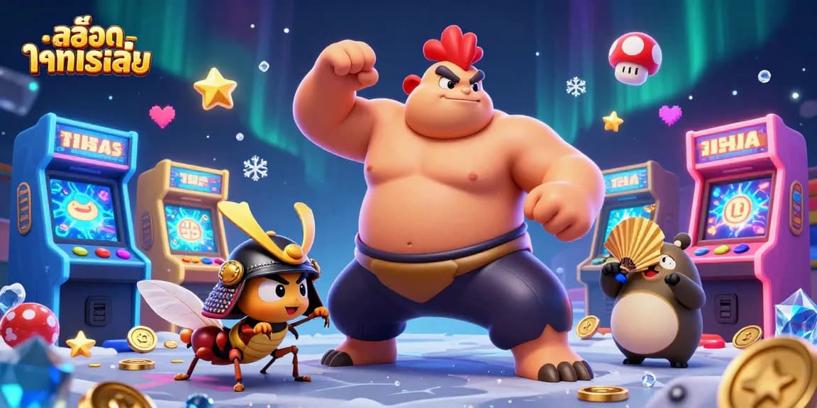 Engage in สล็อตทดลองเล่น with dynamic gameplay featuring colorful gaming elements and vibrant characters.