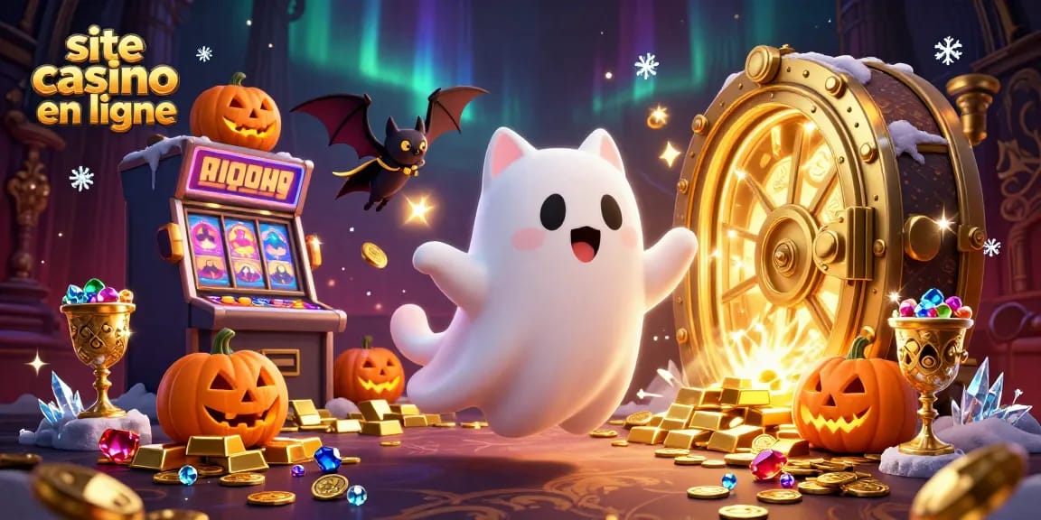 Jouez sur le site casino en ligne avec un chat fantôme, une chauve-souris et des jackpots scintillants.