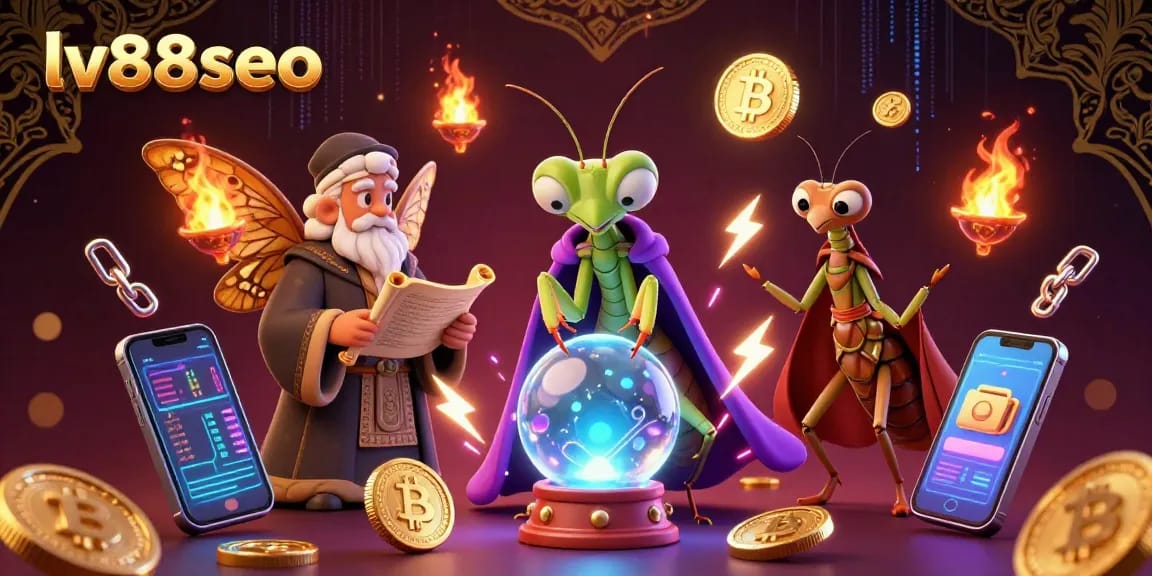Experience immersive gaming insights at lv88seo with vibrant 3D casino characters and crypto elements.