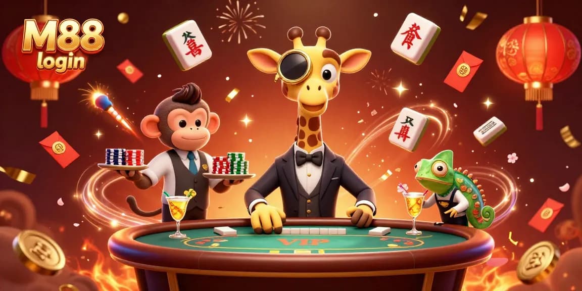 Experience M88 login for thrilling online casino gaming with vibrant 3D characters and rich visual elements.