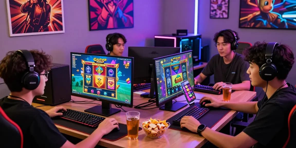 Exciting gameplay scene featuring players enjoying slot gacor games on various devices.