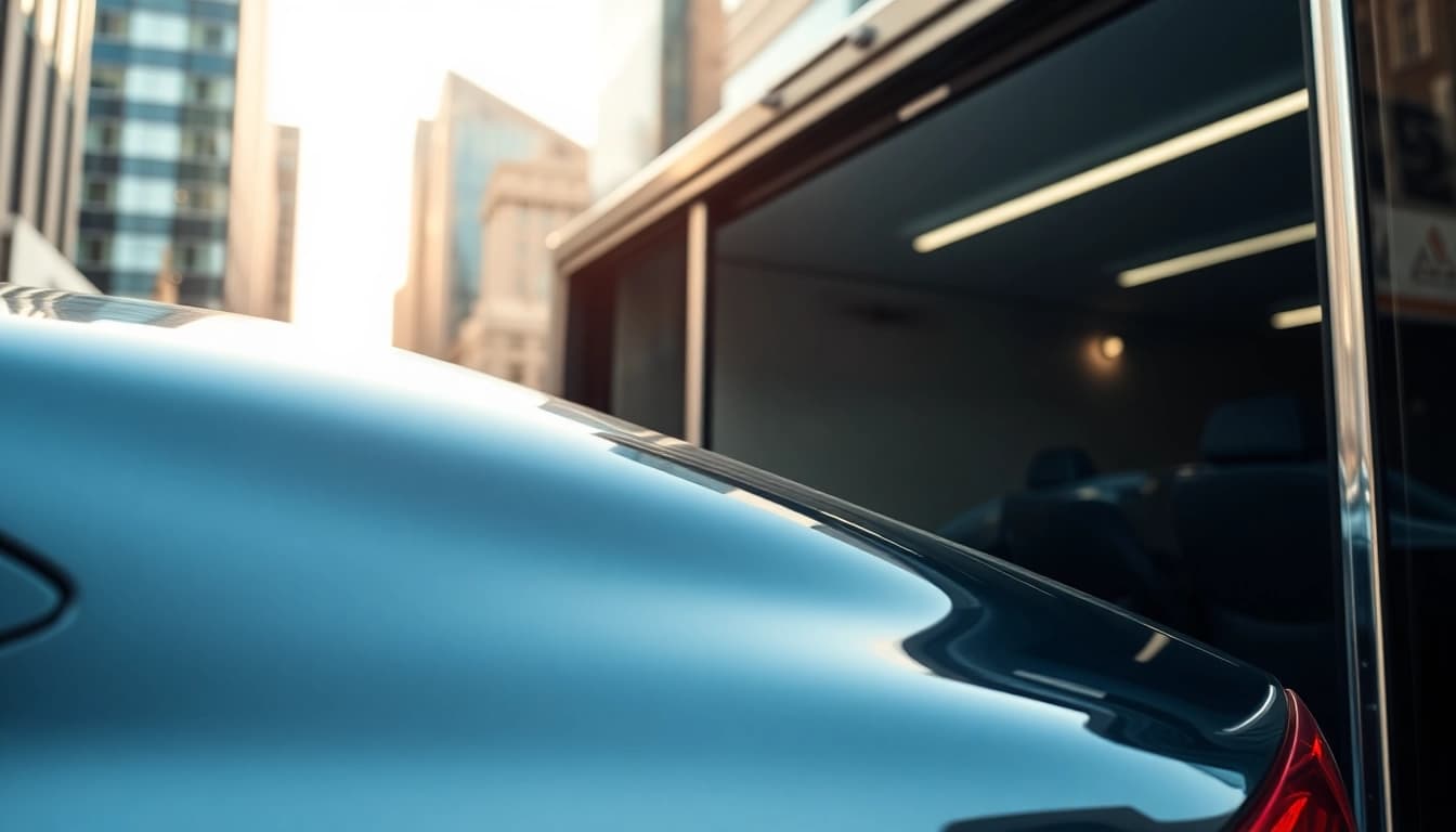 Experience premium car shipping at https://luxuryautocarriers.com with an enclosed carrier and luxury vehicle.