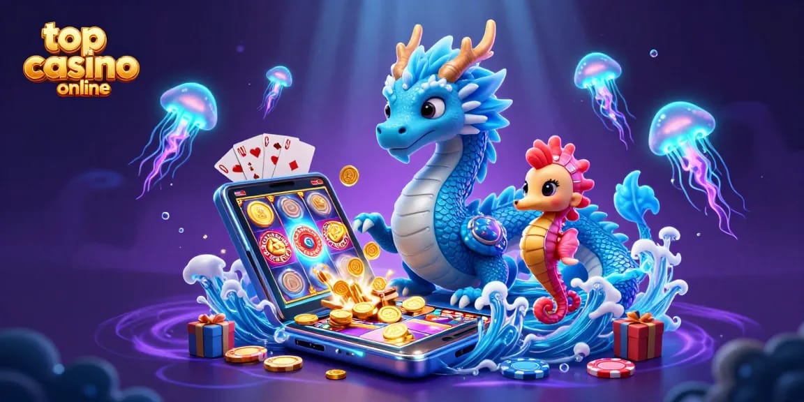 Joacă la top casino online cu dragonul azur, cavalerul seahorse și meduze luminoase.