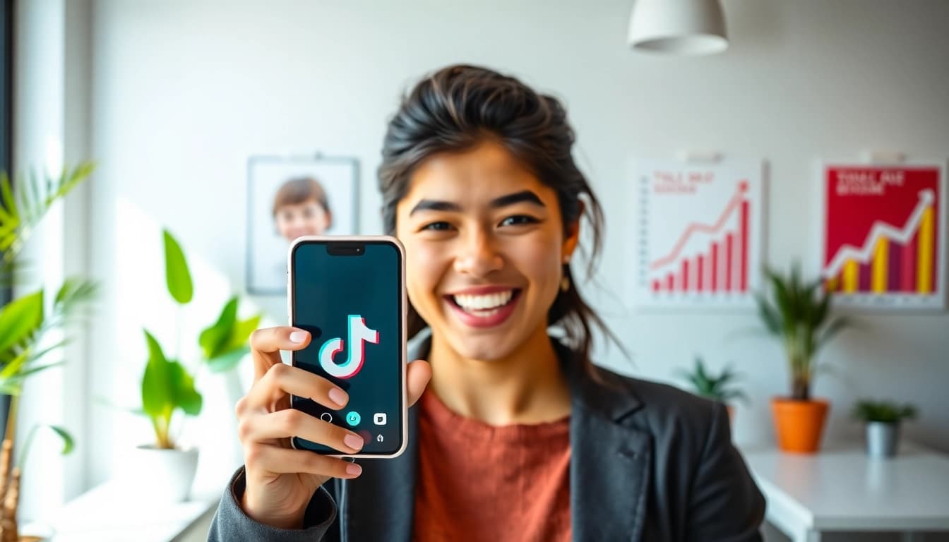 tiktok いいね 買うと高評価のためのインフルエンサーのポートレート