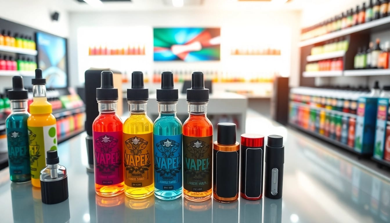 Explore premium vape juice depot featuring a vibrant assortment of vape products in a modern online shop.