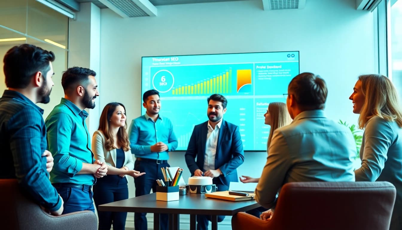 Boost Clearwater FL SEO with a professional digital marketing team brainstorming strategies.