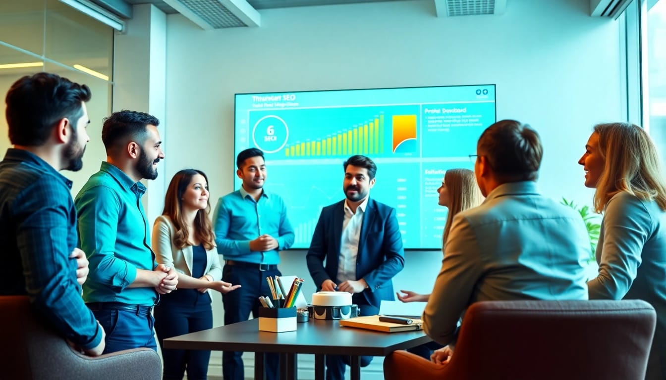 Boost Clearwater FL SEO with a professional digital marketing team brainstorming strategies.