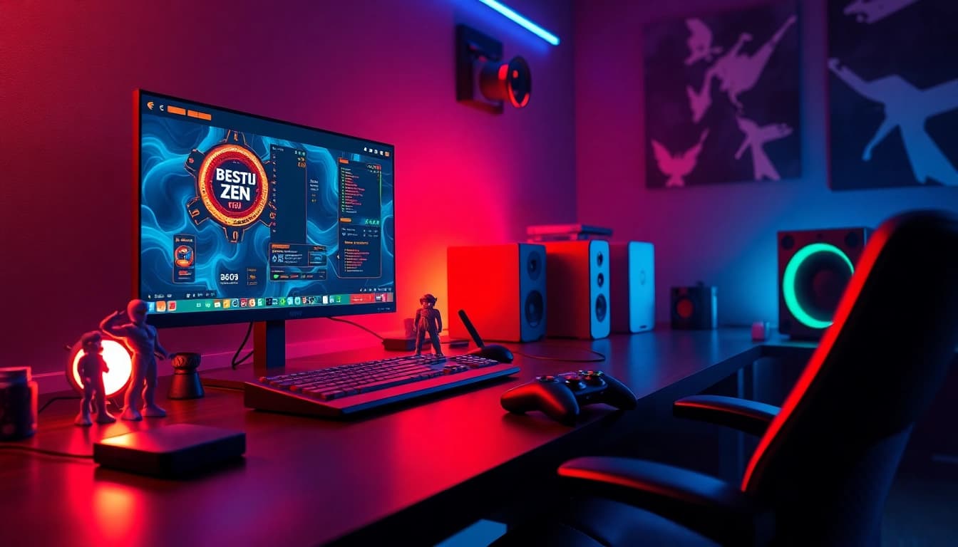 Experience the Best Cronus zen script through an immersive gaming setup featuring advanced configuration, gaming console, and peripherals.