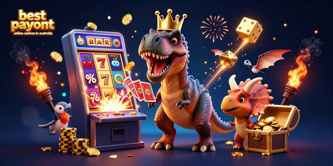 Play and win at the best payout online casinos in Australia with exciting characters and casino elements.
