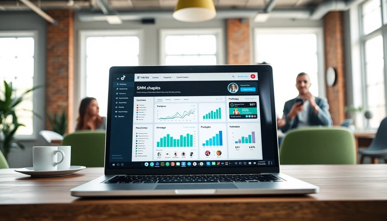 Optimize your strategy with the TikTok SMM panel showcased in a dynamic workspace.