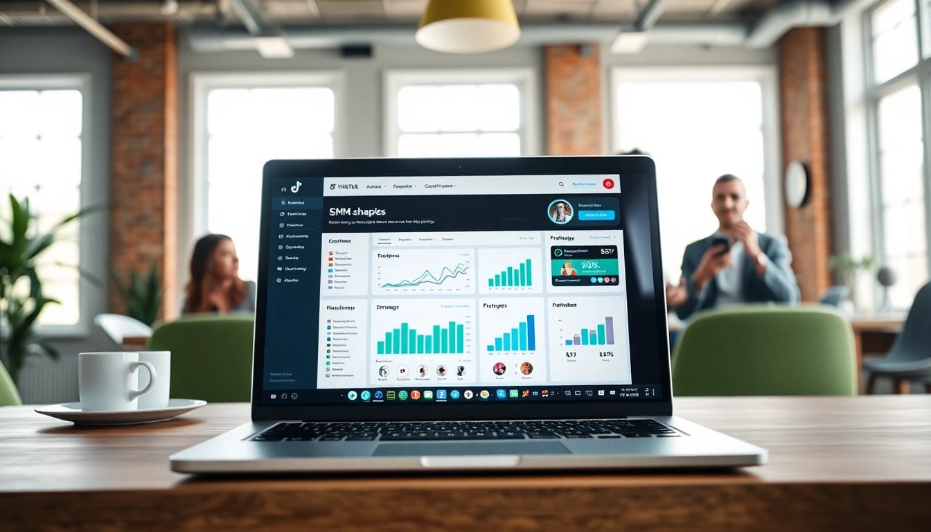 Optimize your strategy with the TikTok SMM panel showcased in a dynamic workspace.
