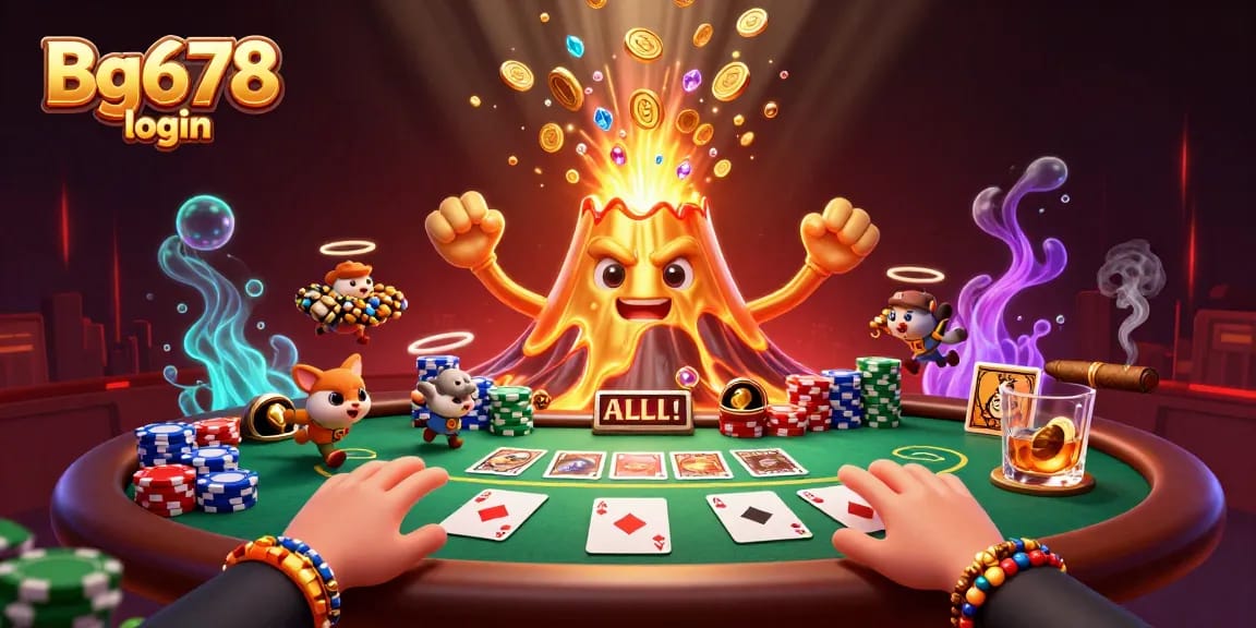 Engage in thrilling action with Bg678 login and win spectacular treasures in a vibrant casino scene.