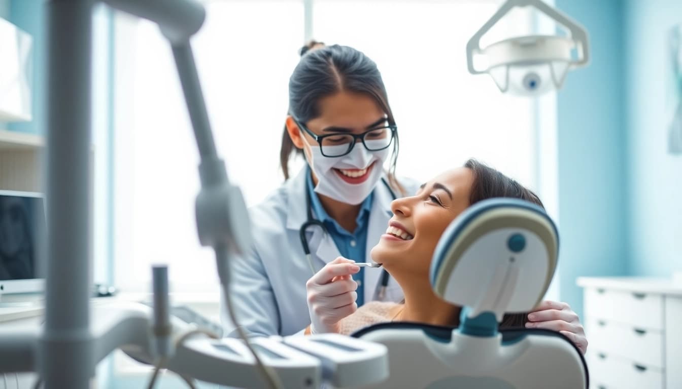 Erfolgreiche SEO für Zahnärzte mit modernem Zahnarztpraxis-Szenario zur Patientengesundheit.