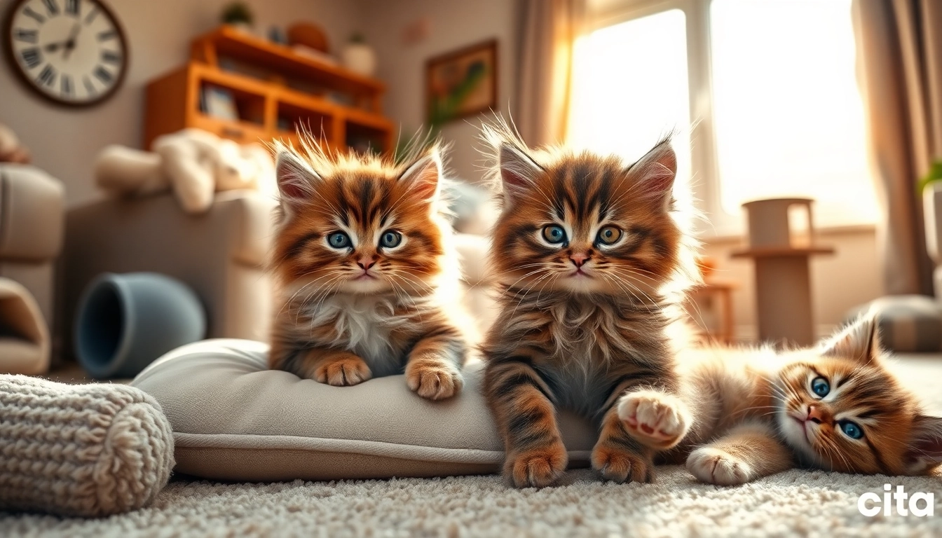 Maine Coon kittens for sale San Francisco playing in a cozy living room, showcasing their fluffy fur and playful nature.