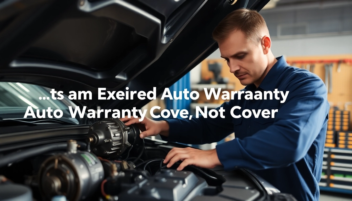 Detailing what does an extended auto warranty cover and not cover, a mechanic inspects a car engine with precision.