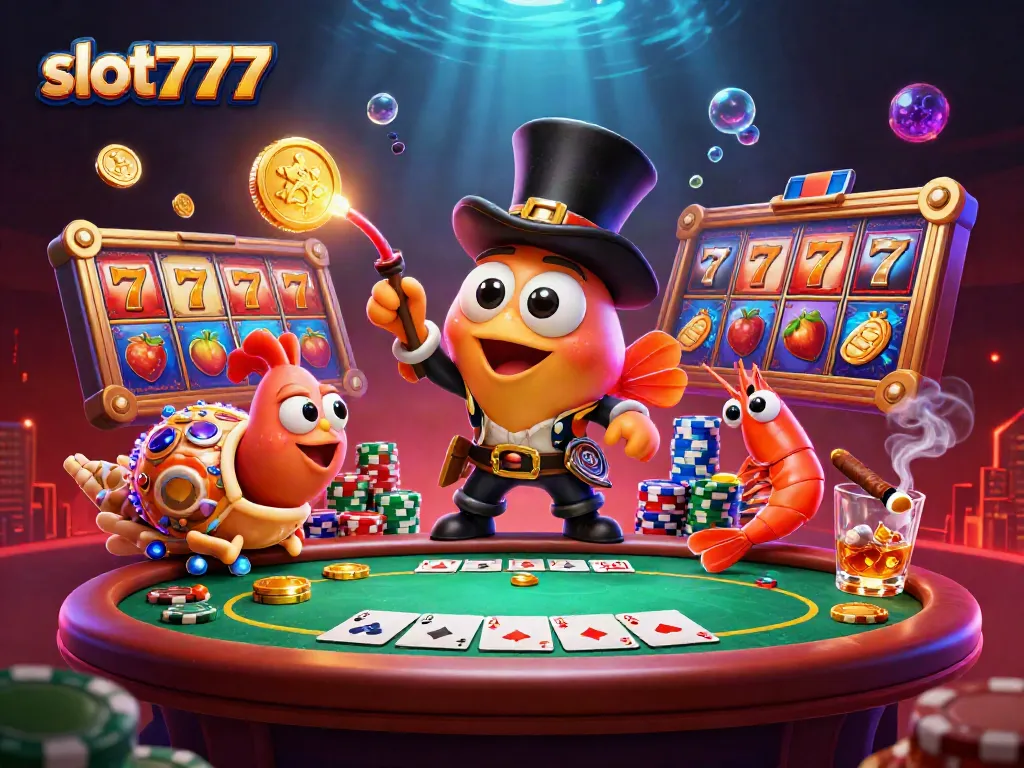 Mainkan slot777 dengan simbol keberuntungan dan karakter laut yang menarik!