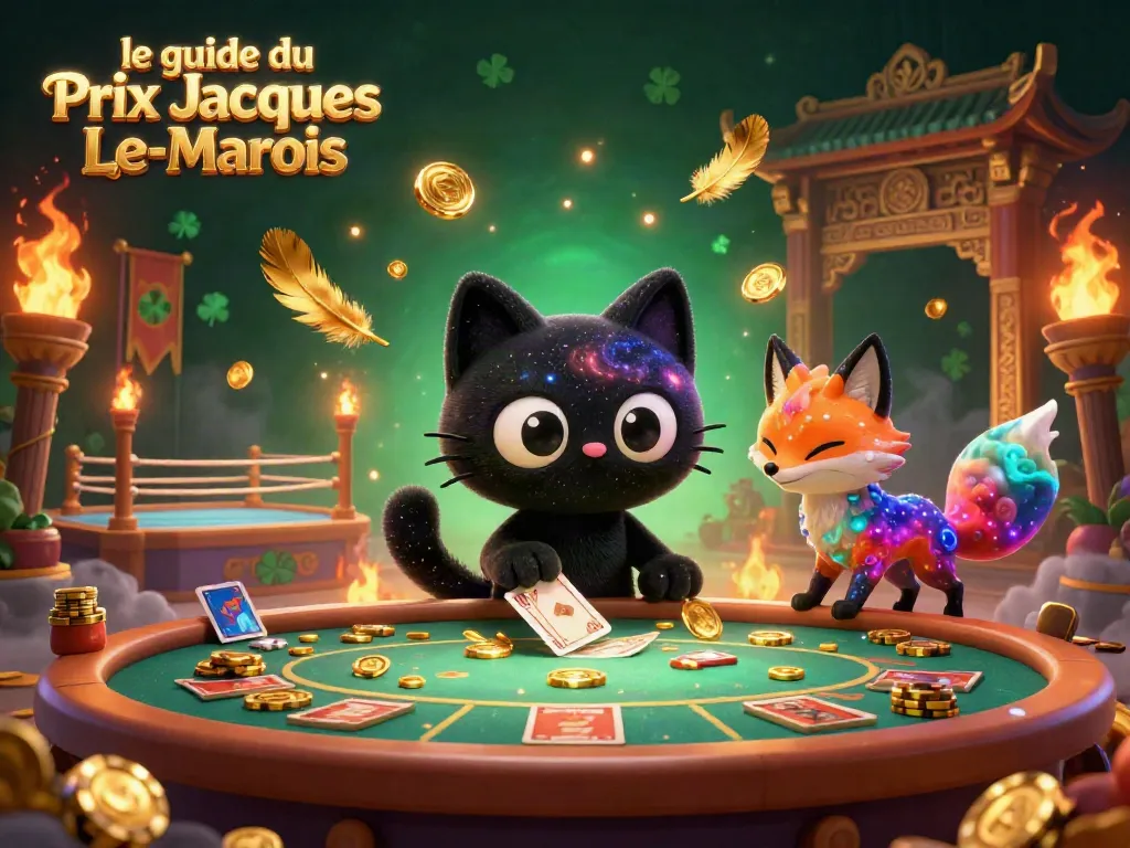 Engage with le guide du Prix Jacques-Le-Marois at a vibrant cosmic casino table featuring dynamic characters and stunning visuals.