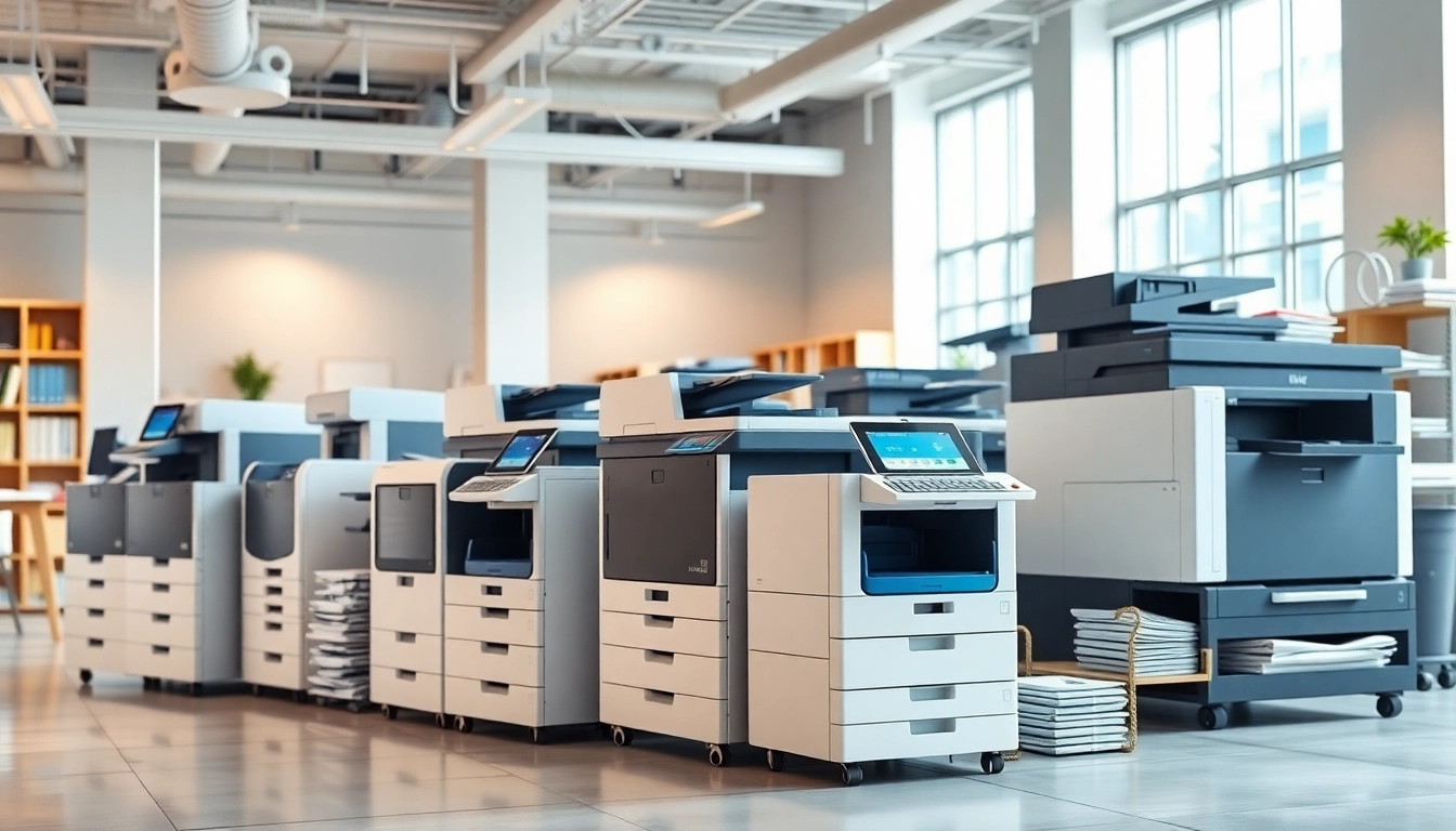 Printers Edmonton Alberta showcased in a modern office setup, highlighting advanced printing technology.