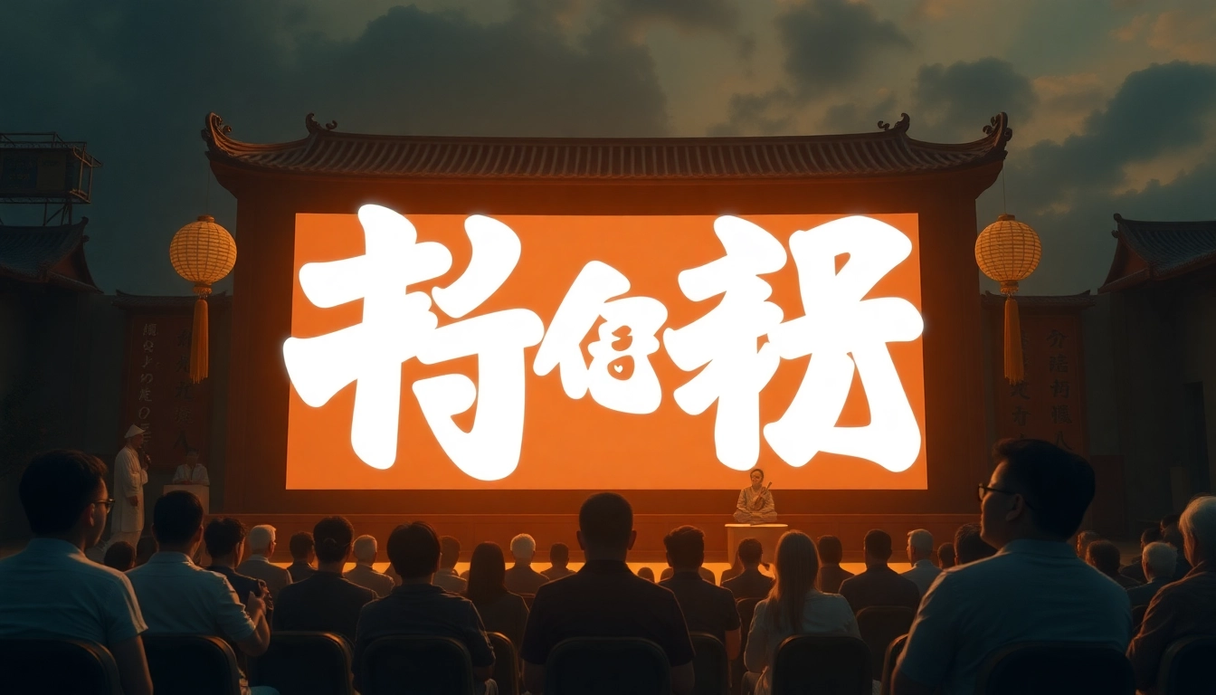 ดูหนังในโรงหนังขนาดใหญ่ มีผู้ชมหลายคนกำลังเพลิดเพลินกับภาพยนตร์