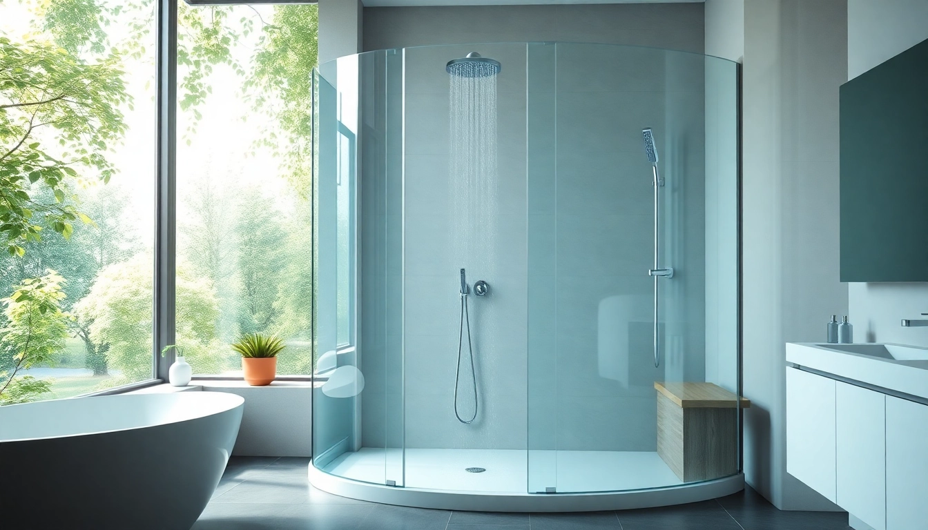 Genießen Sie die moderne sonni Duschkabine in einem stilvollen Badezimmer-Setup, das Eleganz ausstrahlt.