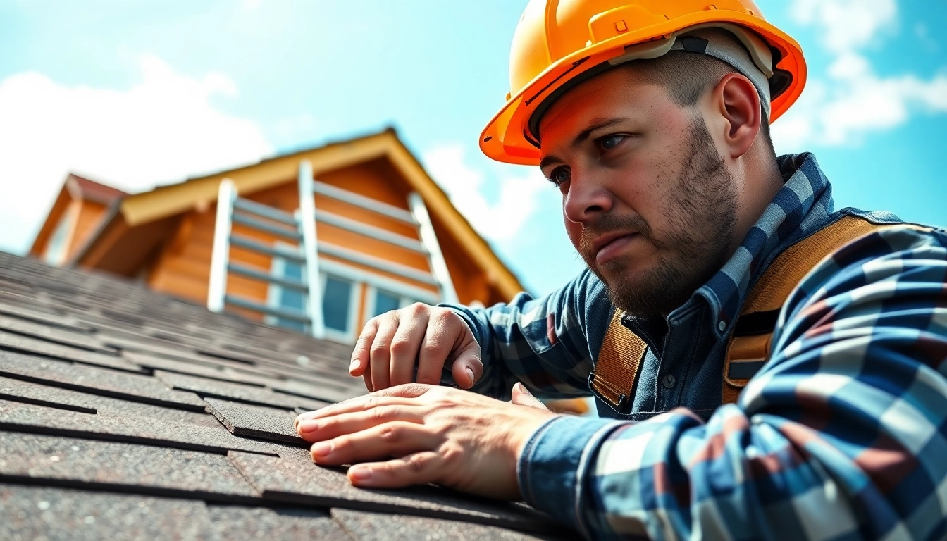 Harnessing skills in roofing apprenticeship, a worker showcases expertise in shingle installation.