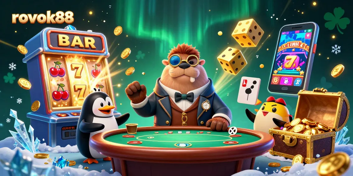 Experience vibrant casino action with rokok88's animated characters at the underwater poker table.