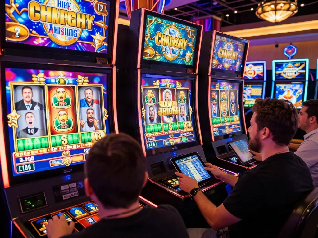 Slot777 permainan slot daring yang menarik dengan grafis cerah dan suasana kasino virtual.