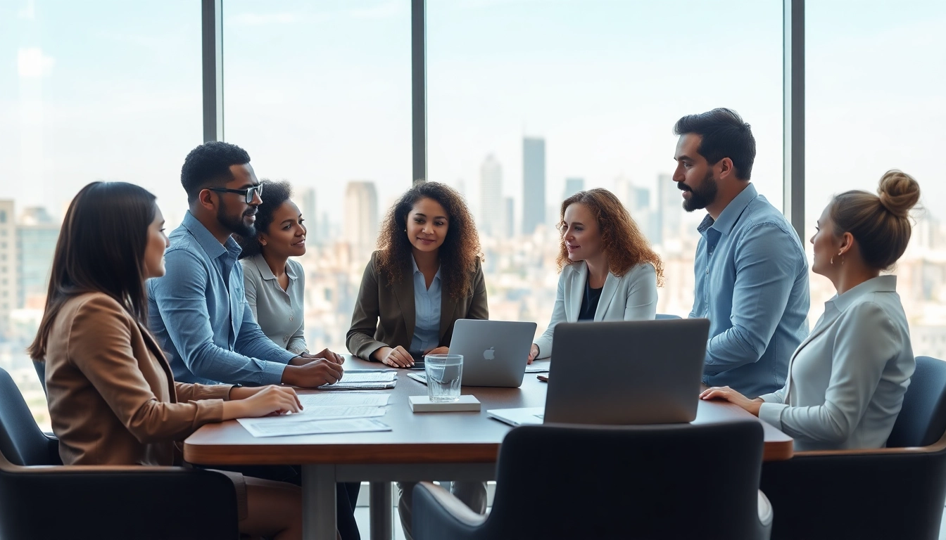 Analyzing contracts and grants through a collaborative business meeting with diverse professionals.