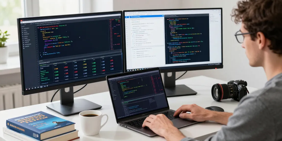 Real-time forex analysis with precious metal depth data API on dual monitors in a modern developer workspace.