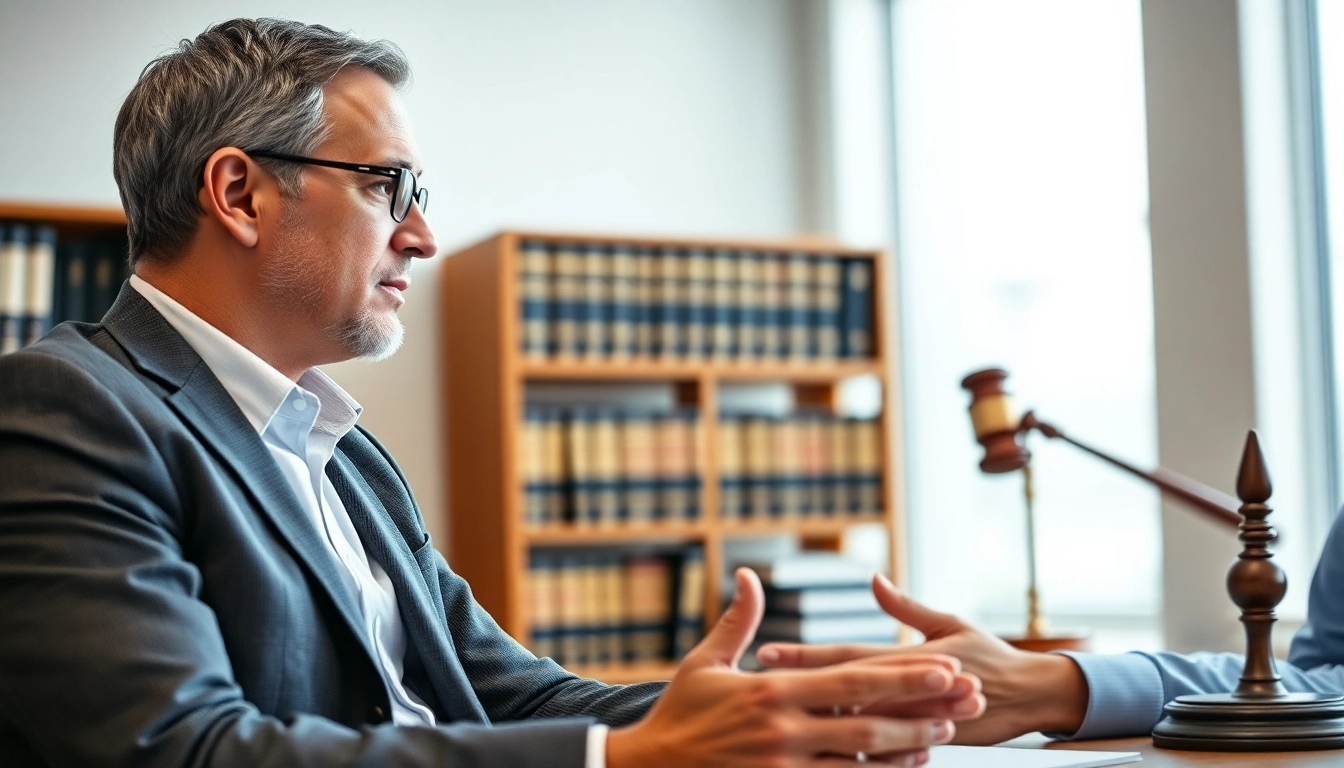 Engaging consultation between an Asheville DWI defense lawyer and a client, showcasing legal professionalism.