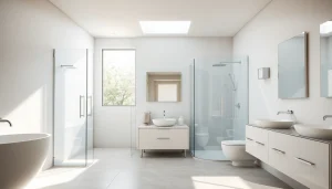 Entdecken Sie hochwertige Badezimmerlösungen von sonni sanitär GmbH mit eleganten Duschabtrennungen.