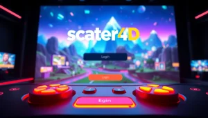 Mengakses scater4d login game dengan antarmuka yang cerah dan interaktif.