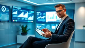 Professional financial advisor with insurance and data analytics in a modern office for 79king's industry focus in 2025