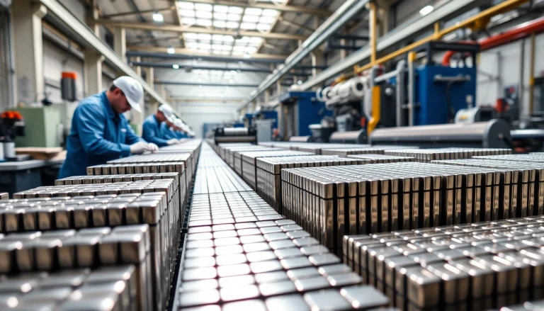 Showcasing the efficiency of an Ndfeb magnets manufacturer in china with skilled workers and advanced machinery.