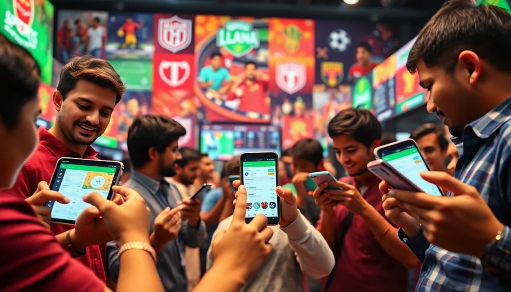 Engaged users exploring the best sports betting sites in India on mobile devices.