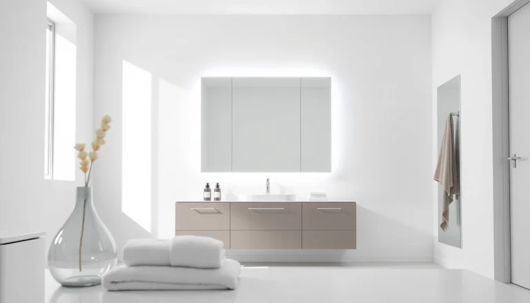 Entdecken Sie sonni Spiegelschrank mit modernem Design und integrierter Beleuchtung für Ihr Badezimmer.