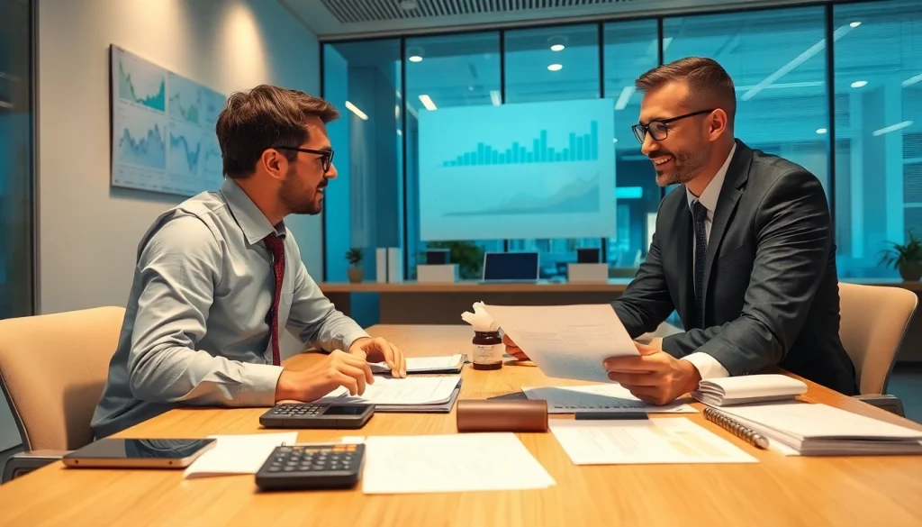 카드깡에 대해 상담하는 전문가와 고객들의 모습