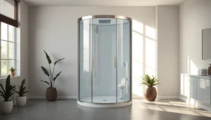 Admirez la cabine de douche sirhona intégrée dans un décor moderne et élégant.