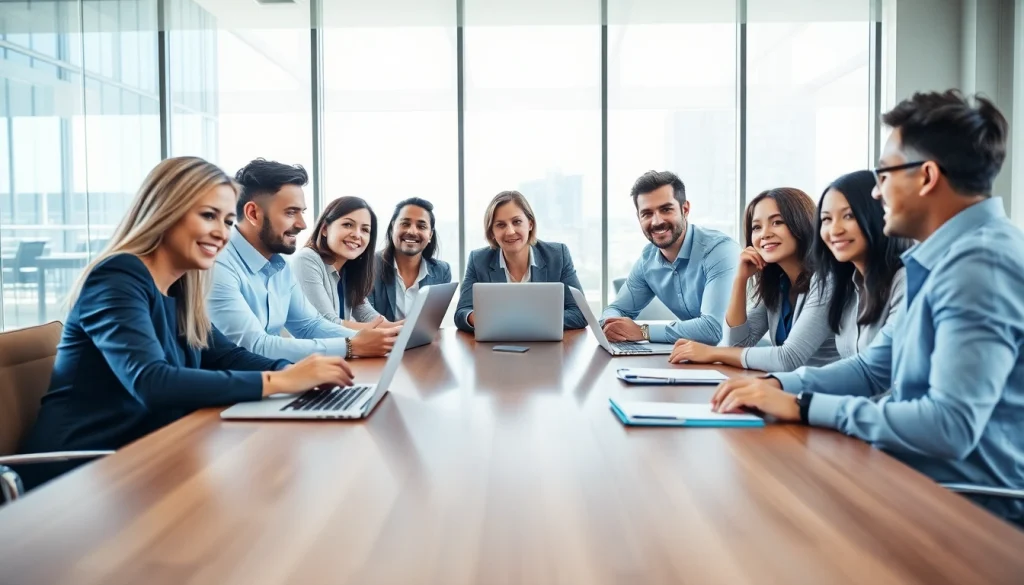 Business team collaborating at a strategy session for https://valuesfirst.com, showcasing teamwork and focus.